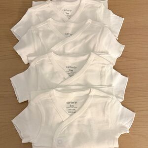 Carter's Classic White Short Sleeve Wrap Tee